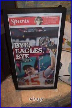 Kansas City Chiefs Framed 2 Set Original Super Bowl LVII Champions Newspaper