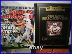 Large Lot Ohio State Programs Newspapers Autographs Rose Fiesta Bowl Kern
