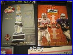 Large Lot Ohio State Programs Newspapers Autographs Rose Fiesta Bowl Kern