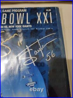Lawrence Taylor/Phil Simms Autographed 1987 SUPER BOWL Program NY GIANTS/BRONCOS