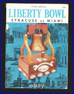 Liberty Bowl NCAA Football Game Program 12/16/1961-Syracuse vs MIami-Philadel