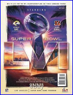 Lot Of 20 Super Bowl LVI 56 Official National Program LA Rams David Edwards