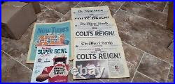 Lot of 4 Super Bowl 41 2007 Full Miami newspapers Colts vs Bears Superbowl