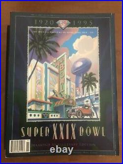 Lot of four Super Bowl programs XXIV XXV XXVI XXIX