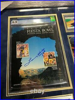 Lou Holtz Notre Dame Signed 1989 Fiesta Bowl Program & Ticket 88 National Champs
