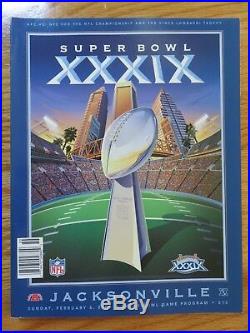NEW ENGLAND PATRIOTS Super Bowl XXXVI XXXVIII XXXIX XLIX XLI Programs TOM BRADY