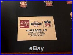 NFL 1985 Coca-Cola Super Bowl XIX Framed Pin Set