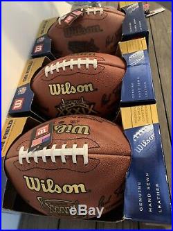 New England Patriots Official Super Bowl Ball Lot. Super Bowls 36,38,39