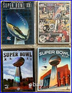 New York NY Giants NFL Football Super Bowl Game Program Complete Set 21 25 42 46