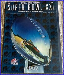 New York NY Giants NFL Football Super Bowl Game Program Complete Set 21 25 42 46