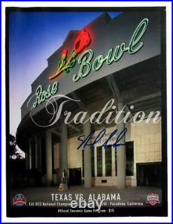 Nick Saban Alabama Signed 2010 Rose Bowl National Champs Program Beckett 167424