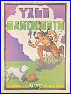 October 29th 1927 Yale Bowl Football Program Yale vs Dartmouth Great Cover VTG