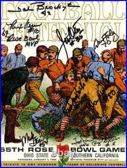 Ohio State Buckeyes Team Signed 1969 Rose Bowl Program 9 Sigs PSA LOA 38240