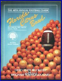 Ohio State Buckeyes vs BYU Cougars NCAA Citrus Bowl Football Game Program 12/