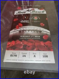 Oklahoma Sooners 2018 Rose Bowl Ticket Stub Program Poker Chip OU Emmanuel Beal