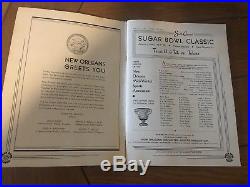 Orig 1940 6th ever SUGAR BOWL COLLEGE FOOTBALL PROGRAM. LSU Tulane Vs Texas A&M