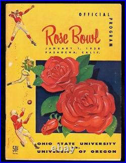 Orig. 1958 Rose Bowl Program AUTOGRAPHED by Oregon Ducks coach LEN CASANOVA