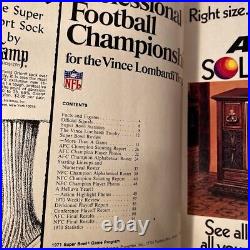 Orig. Vintage 1971 SUPER BOWL V 5 PROGRAM Colts vs Dallas Cowboys Orange Bowl