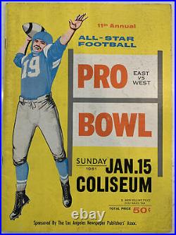 Original 1961 Pro Bowl All-Star Football Program, 11th Annual LA Coliseum (B200)
