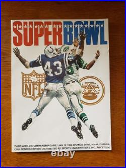 Original 1969 Baltimore Colts Vs New York Jets Super Bowl III Game Program