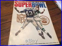 Original 1969 Super Bowl III N. Y. Jets Vs Baltimore Colts Football Program