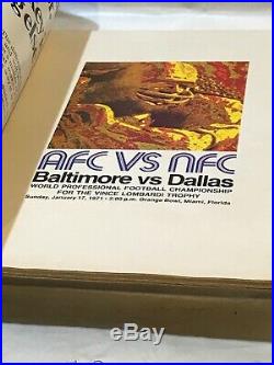 Original 1971 Super Bowl V Dallas Cowboys Baltimore Colts Football Program Nice