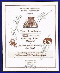Pat Tillman Autographed Sun Bowl Football Program Iowa Hawkeyes Arizona State