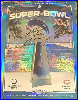 Peyton Manning Signed Official Super Bowl XLI Stadium Program Indianapolis Colts