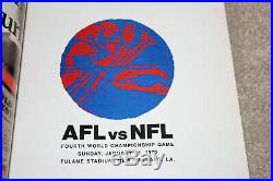 RARE 1970 Super Bowl IV AFL vs. NFL Program