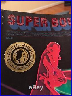RARE 1973 Super Bowl VII Official Program Dolphins Perfect Season vs Redskins F2