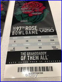 RARE/97th ROSE BOWL GAME 2011/TCU & Wisconsin/Football Game Tickets/2
