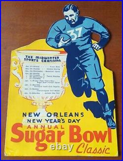 Rare 1930s-40s New Orleans New Years Day Sugar Bowl Classic Vintage Football