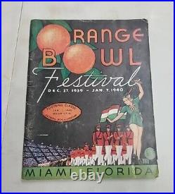 Rare 1940 Orange Bowl Festival Football Program Georgia Tech vs Missouri