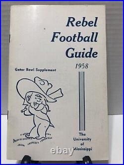 Rare 1958 Ole Miss Rebels GATOR BOWL Game Football Media Guide