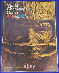 Rare! 1967 Super Bowl I Program AFL vs NFL Packers Chiefs 1st World Championship