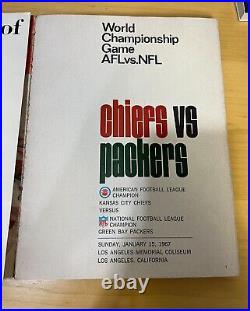 Rare 1967 Super Bowl I Program AFL vs NFL Packers Chiefs 1st World Championship