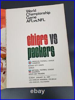 Rare! 1967 Super Bowl I Program AFL vs NFL Packers Chiefs 1st World Championship