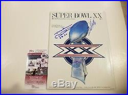 Richard Dent Mike Ditka Chicago Bears signed Super Bowl XX Program SBXX JSA COA