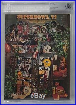 Roger Staubach Signed Original Football Super Bowl VI Program SB VI MVP BAS