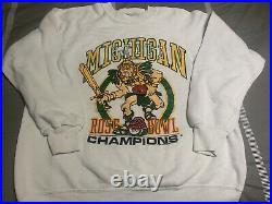Rose Bowl Michigan State Sweatshirt Vintage 1987 Rare MSU Football Sz M