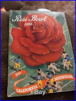 Rose Bowl Program with signatures 1951 California Vs Michigan- Vintage