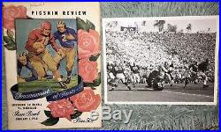 SIGNED 1948 ROSE BOWL Football Program 49 University of Michigan Players Coaches