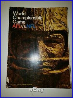 SUPER BOWL I PROGRAM AFL Vs. NFL WORLD CHAMPIONSHIP GAME 1967