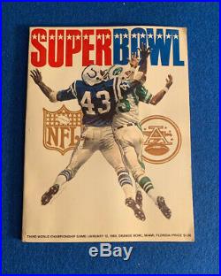SUPER BOWL III Game Program 1969 WORLD CHAMPIONSHIP AFL/NFL Jets vs. Colts