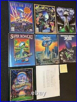 SUPER BOWL PROGRAMS (LOT OF 7) See Photos Please Nice