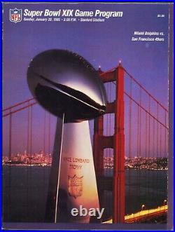 SUPER BOWL XIX GAME PROGRAM SAN FRANCISCO 49ers vs. MIAMI DOLPHINS (NM) 1985
