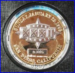 SUPER BOWL XXXII BRONCOS vs PACKERS NFL GAME COINS. LOT of 9. #345-405/7,500