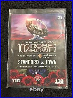 Stanford Vs Iowa Rose Bowl Game Program Jan 1 2016 Nice Grade M323
