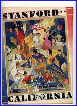Stanford v Cal RARE 1928 Football Program vtg Big Game Bears Rose Bowl yr