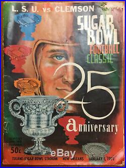 Sugar Bowl Football Program Lsu Clemson 1959